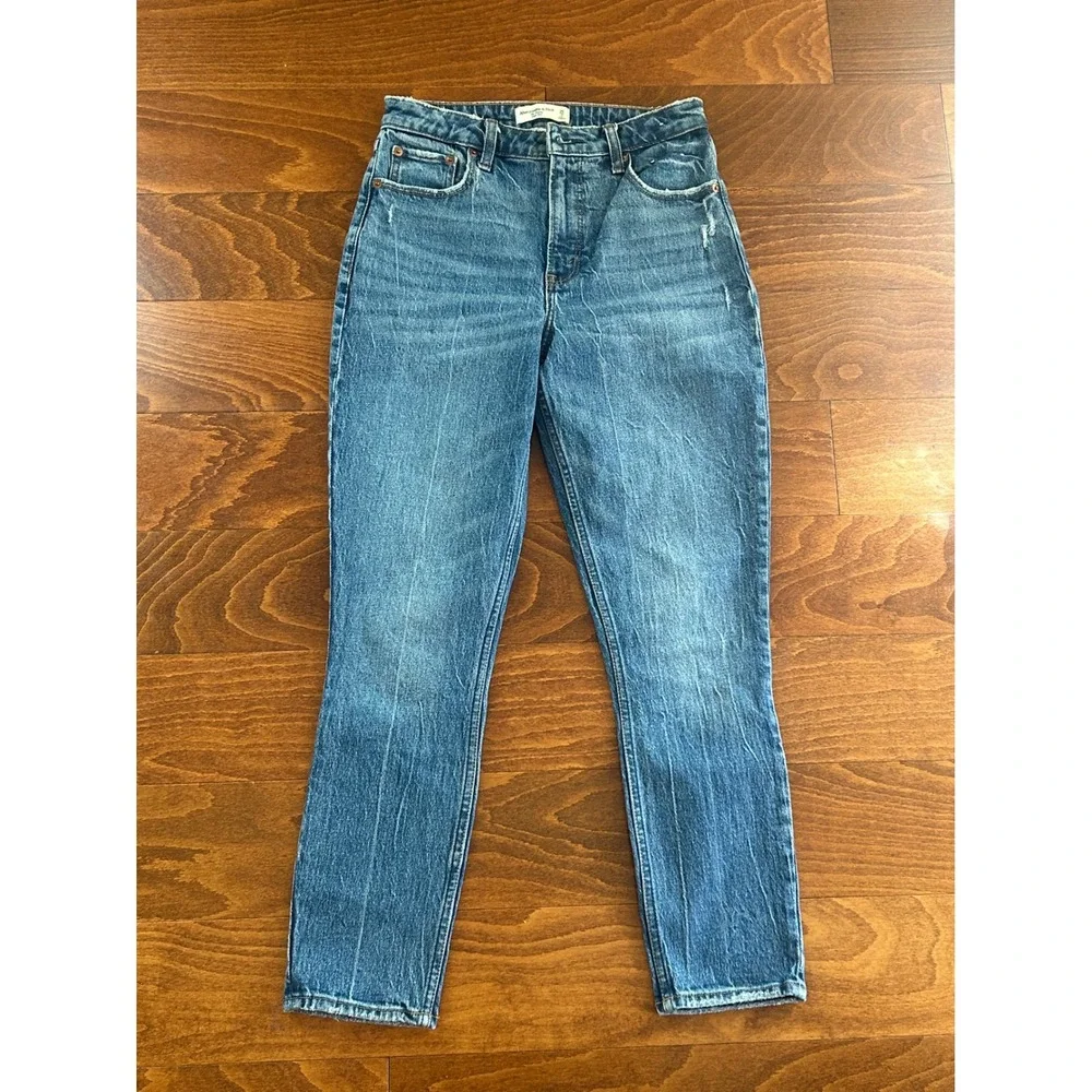 Abercrombie & Fitch Curve Love The Skinny High Rise‎ Blue Jeans Womens 26 2R